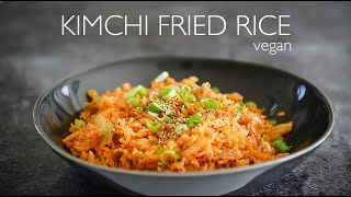 Easy Kimchi Fried Rice Recipe  SUPER FAST  SUPER TASTY [upl. by Aynosal283]