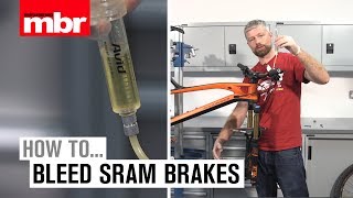 How to Bleed SRAM Disc Brakes  Mountain Bike Rider [upl. by Lewie]