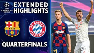 Barcelona vs Bayern Munich  Champions League Quarterfinal Highlights  UCL on CBS Sports [upl. by Hannus]