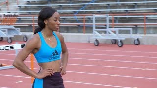 Workout Wednesday Kendra Harrison amp Kori Carter Hurdle Training [upl. by Doralynne289]