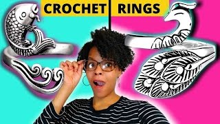 CROCHET JEWELRY HOT OR NOT Yarn Guide Ring  Yarn Tension Ring [upl. by Malkah]