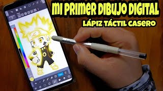 Mi primer Dibujo digital con un lapiz tactil casero [upl. by Uzia162]