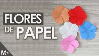 ► Como hacer FLORES PEQUEÑAS DE PAPEL en 5 MINUTOS 🌺 [upl. by Marb]