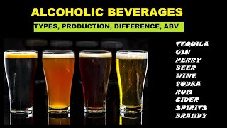 Alcoholic Beverages Typesclassification Difference and ABV [upl. by Yand]