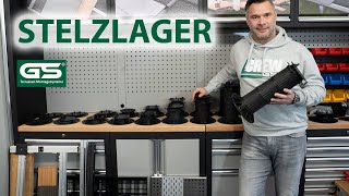 Terrasse bauen mit justierbaren Stelzlagern Stützenfüße Fundamentfüße Stellfuss Stelzenlager [upl. by Aicertal]