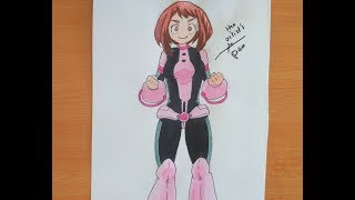 Drawing Uraraka Ochako from Boku no Hero Academia [upl. by Dolphin850]