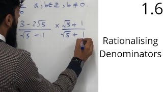 Edexcel AS Maths  16 Rationalising Denominators [upl. by Chong]