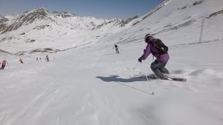 Frühlingsskilauf in Ischgl Tirol Österreich  Schneebericht am 2132014 [upl. by Atinas]