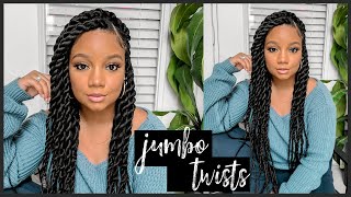 EASY INSTALL JUMBO TWISTS  NEW quotBRAID UPquot PRESTRETCHED BRAIDING HAIR  OUTRE [upl. by Amiarom]