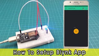 How to use Blynk app with ESP8266  Step by step instructions LED blink [upl. by Mellman]