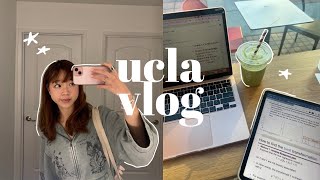 UCLA STUDY VLOG  midterms week productive work cafes student life 🧸 [upl. by Adnaugal]