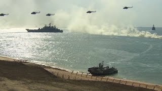 Russia conducts military drills in Crimea [upl. by Aenea233]