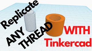 How To  Replicate any thread with Tinkercad [upl. by Brenner]