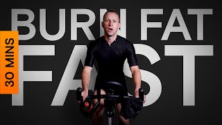 30 Minute Indoor Cycling Workout  Fat Burning Intervals [upl. by Monroy]