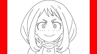 How To Draw Ochaco Uraraka From My Hero Academia  Step By Step Drawing [upl. by Nomaj]