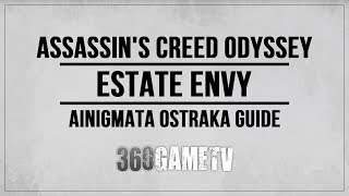 Assassins Creed Odyssey Estate Envy Ainigmata Ostraka Location  Solution Silver Islands [upl. by Inanaup]