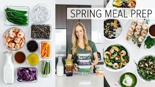 MEAL PREP for SPRING  healthy recipes  PDF guide [upl. by Aynek276]