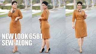 NEW LOOK 6581 WRAP DRESS SEWALONG [upl. by Aivatra]