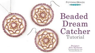 Beaded Dream Catcher  DIY Jewelry Making Tutorial by PotomacBeads [upl. by Culhert]