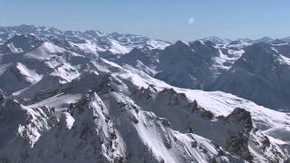 Panoramaüberflug über das Skigebiet Ischgl  Samnaun [upl. by Yllod]