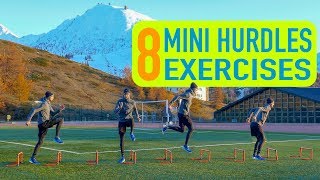 MINI HURDLE DRILLS 8 athletics running exercises Agility Plyo Speed training run faster today [upl. by Currey]