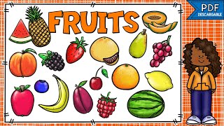 LAS FRUTAS EN INGLÉS Y ESPAÑOL  COMIDA EN INGLÉS Y ESPAÑOL [upl. by Nnylireg575]