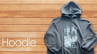 KonMari Method  How to fold hoodie [upl. by Shaper680]