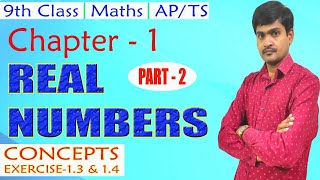 Real Numbers  Class 9 Maths  Chapter 1  Part –2  Rational Numbers  Exercise1314APTS Maths [upl. by Anabel]