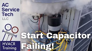 The Main Reason Why Start Capacitors Fail in HVAC Units This Cap Blows Out [upl. by Okram]