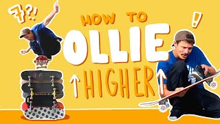 HOW TO OLLIE FROM FLAT TO 7 SKATEBOARDS HIGH [upl. by Ingrid]