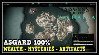 Assassins Creed Valhalla Asgard All Collectibles Wealth Mysteries Artifacts [upl. by Joao457]