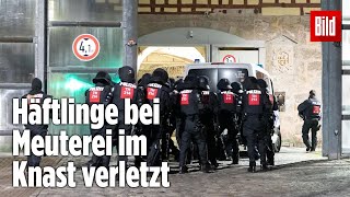 Gefängnismeuterei Polizei stürmt Knast in Thüringen  JVA Untermaßfeld [upl. by Eiralav687]