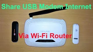 Share USB Modem Internet Via WiFi Router 🔥 How to use USB Dongle data via WiFi Router ✅  Som Tips [upl. by Anoo]