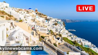 🔴 Recorded live footage webcam from Santorini  Greece [upl. by Nevaeh874]