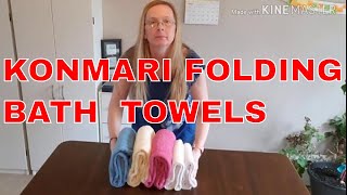 How to konmari fold bath towels amp bath sheets [upl. by Buckingham407]